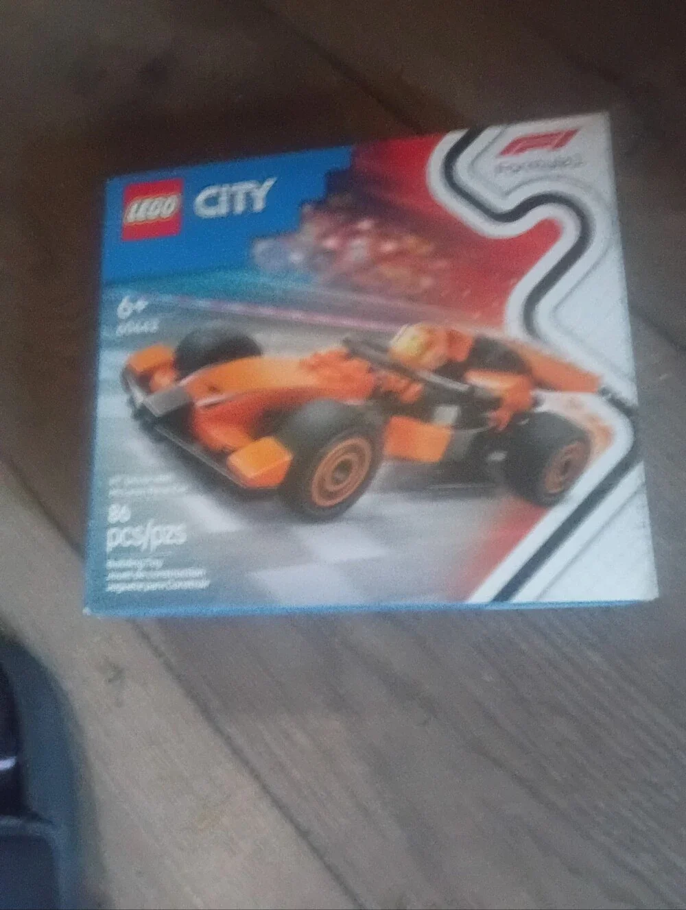 LEGO City Orange and Black Formula 1 Race Car Building Set - 86 pcs